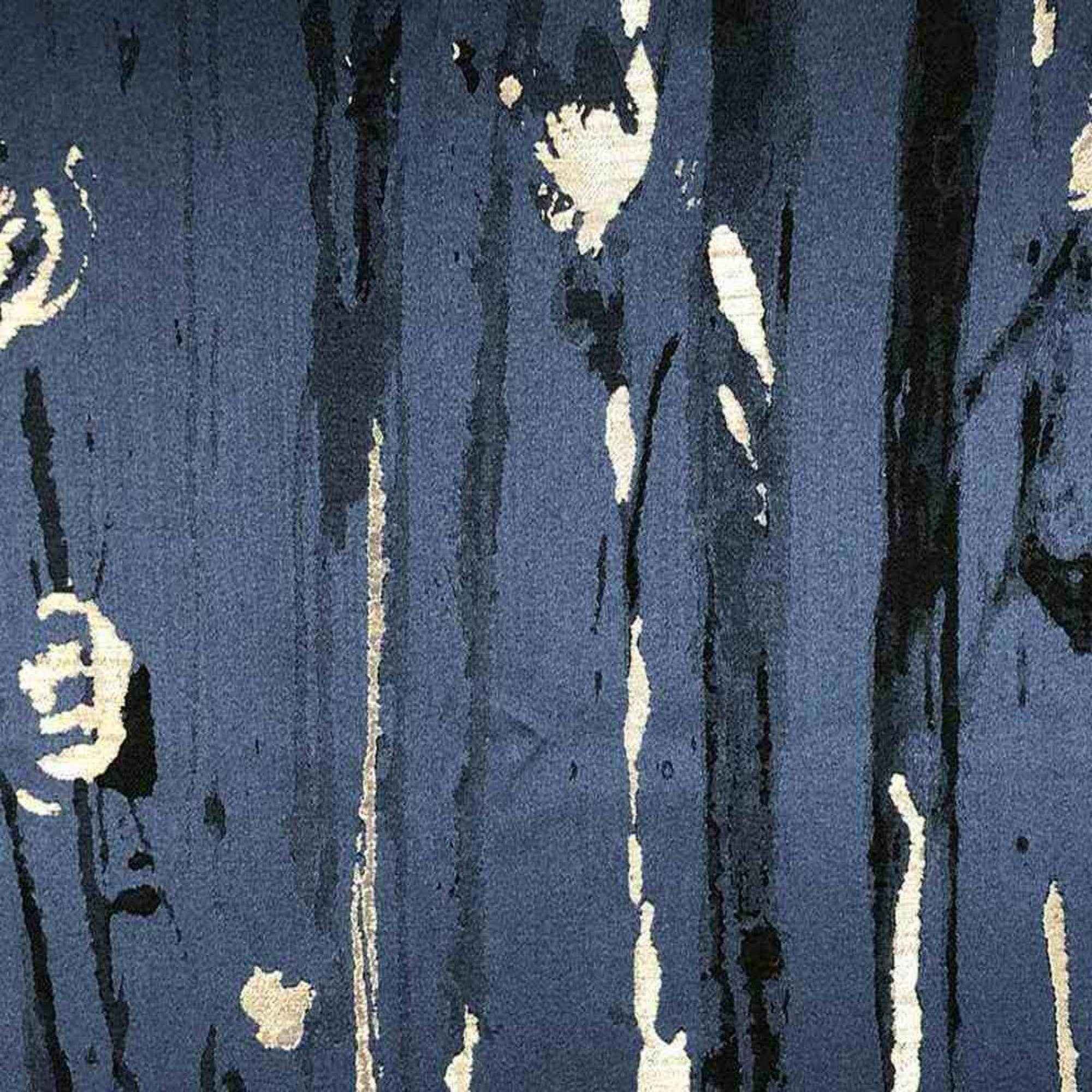 navy-1 Des Arts Jacquard Fabric by the Yard - 55 Inch Wide
