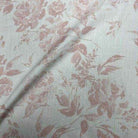 Pink Dover Floral Digital Print Fabric - Linen Look - 115 Inch. in Width Fabric by the Yard - 115 Inch Wide