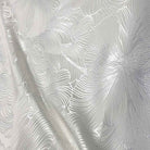 White Delhi Metallic Flower Jacquard - Custom Tablecloths