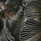 Midnight Delhi Metallic Flower Jacquard - Custom Tablecloths