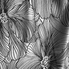 Onyx Delhi Metallic Flower Jacquard - Custom Tablecloths