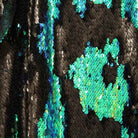 Emerald Color Changing Sensory Wall Reversible Sequin Fabric by the Yard - 52 Inch Wide