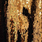 White/Gold Color Changing Sensory Wall Reversible Sequin Fabric by the Yard - 52 Inch Wide
