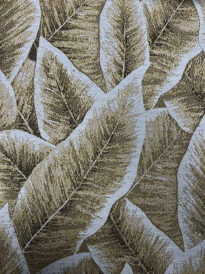 FOLIAGE Jacquard Leave Print - Tablecloth - Gold