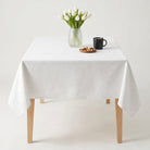 Flax White Tablecloth