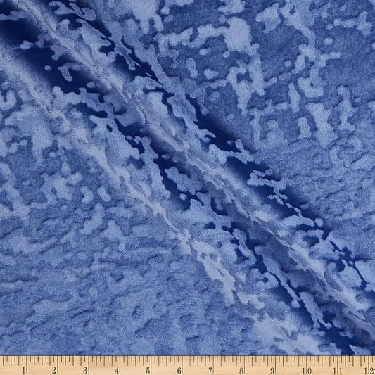 Abstract Crushed Velvet | Tablecloth - French Blue