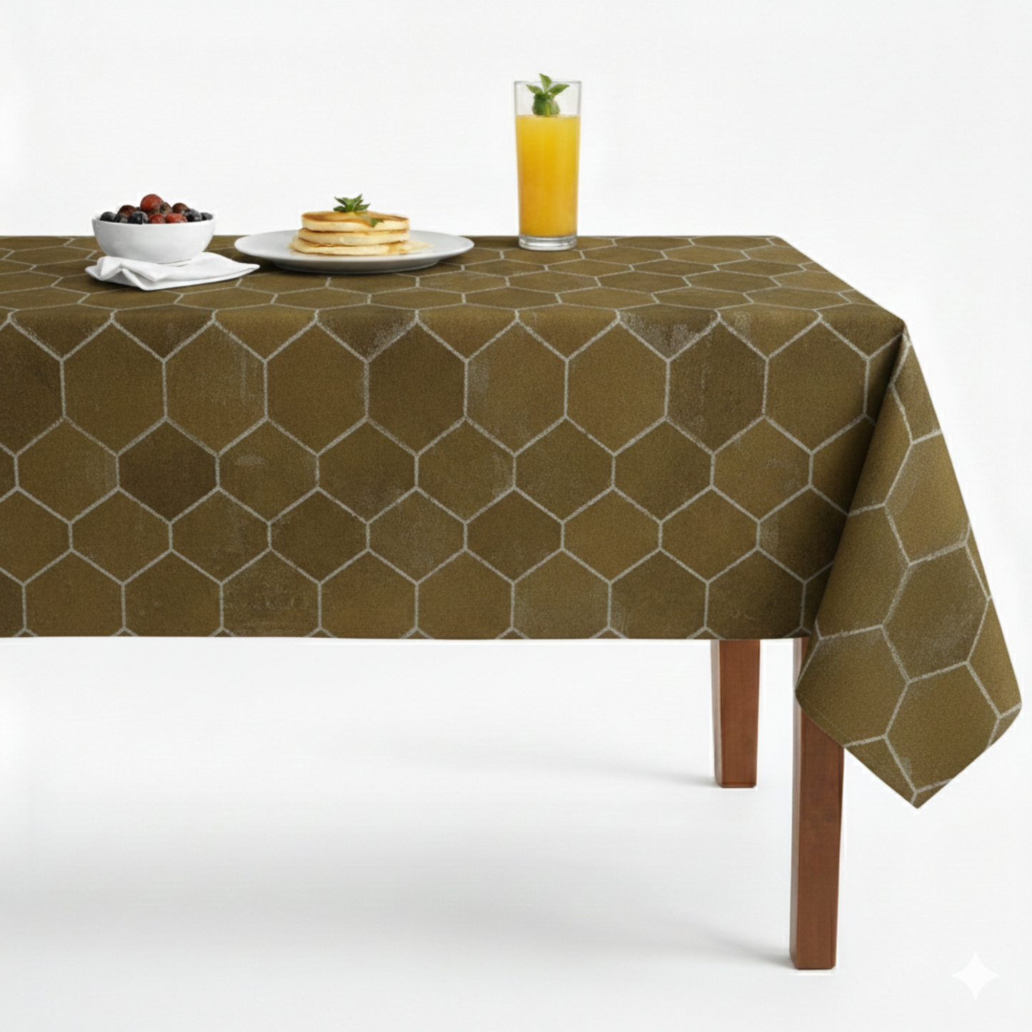 Frontier Jacquard Tablecloth - Brass