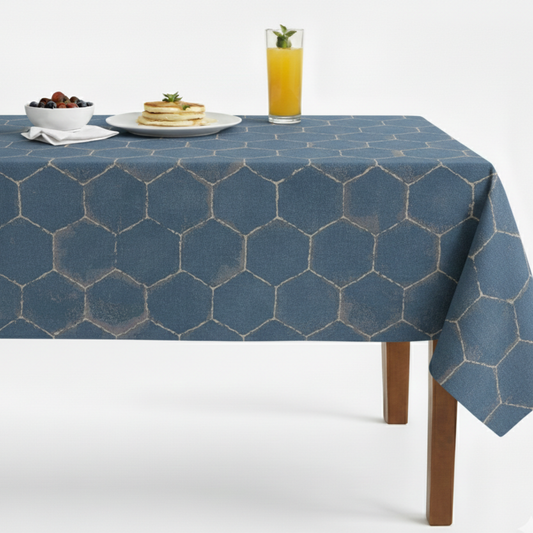 Frontier Jacquard Tablecloth - Copan Blue