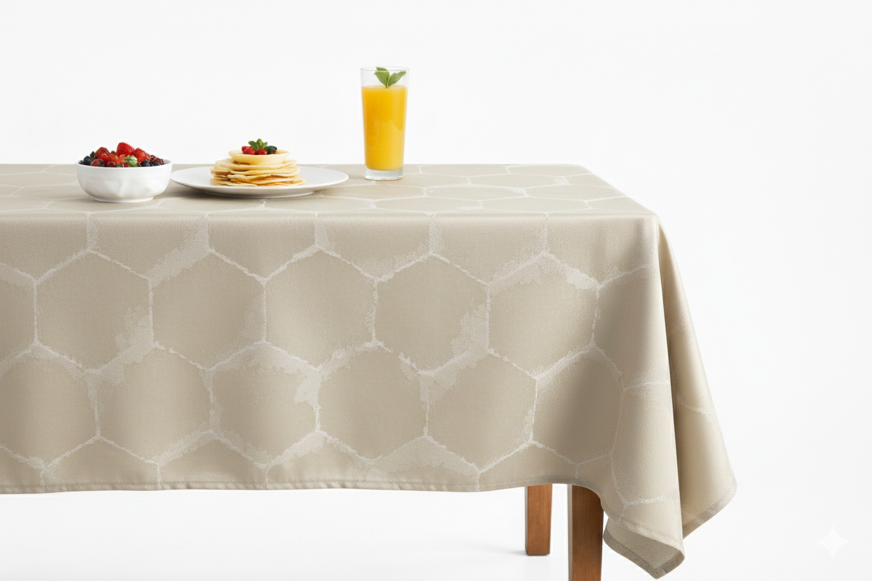 Frontier Jacquard Tablecloth - Ivory