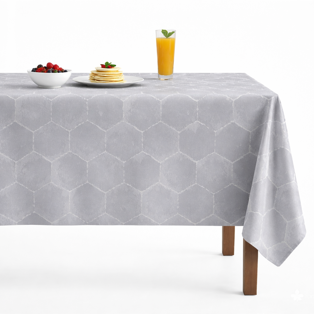 Frontier Jacquard Tablecloth - Silver