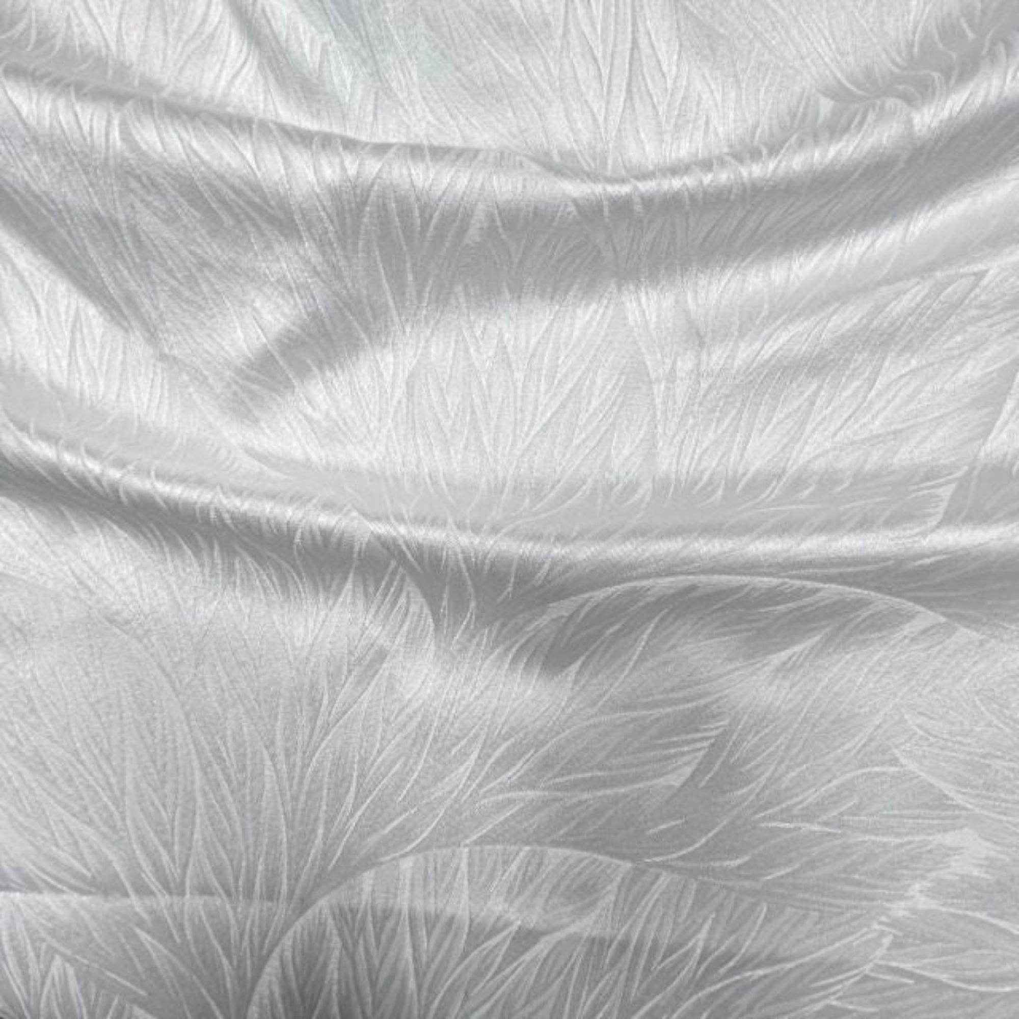 White Garden Jacquard Fabric by the Yard - 115 Inch Wide