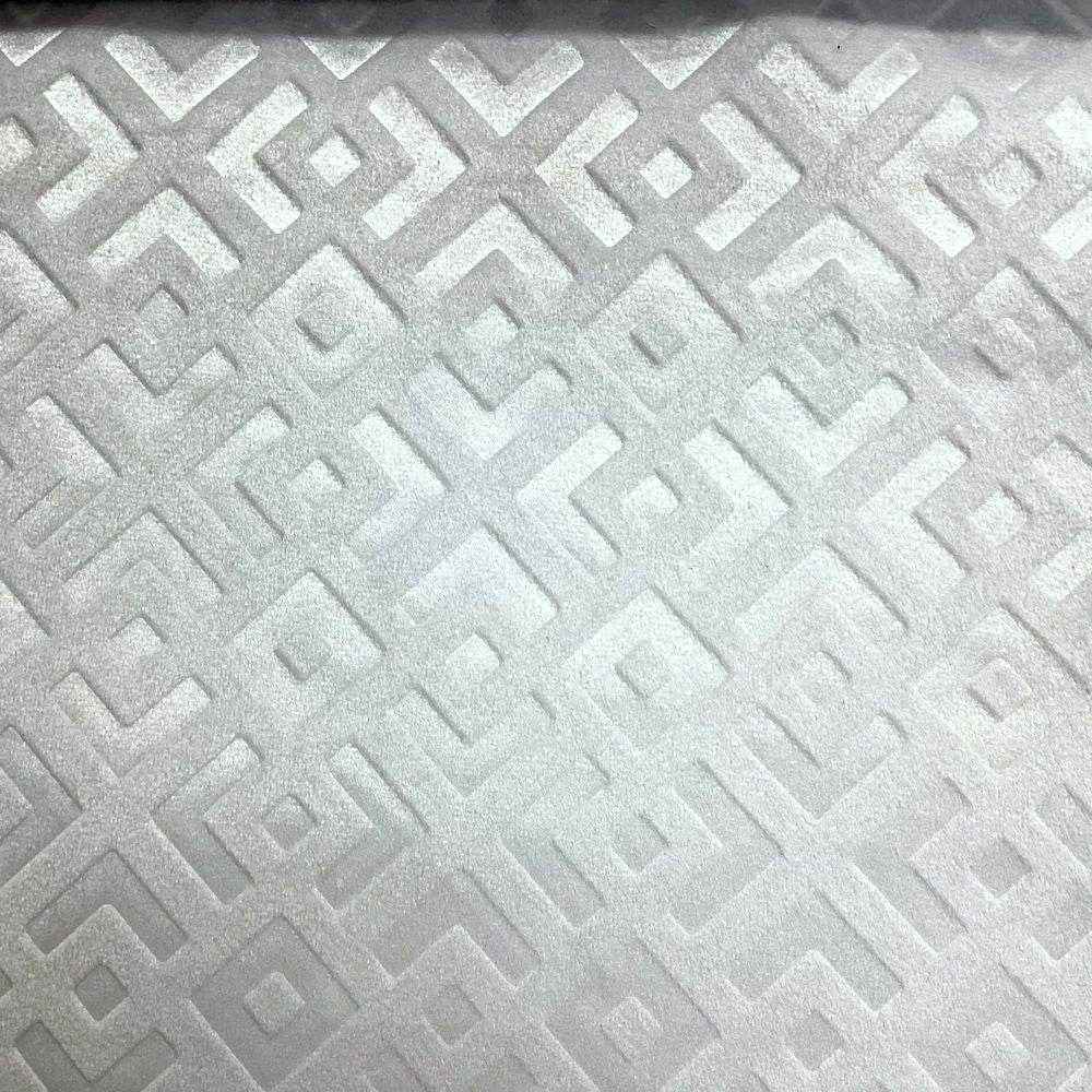 White Gate Brocade Velvet Fabric by the Yard - 72 Inch Wide