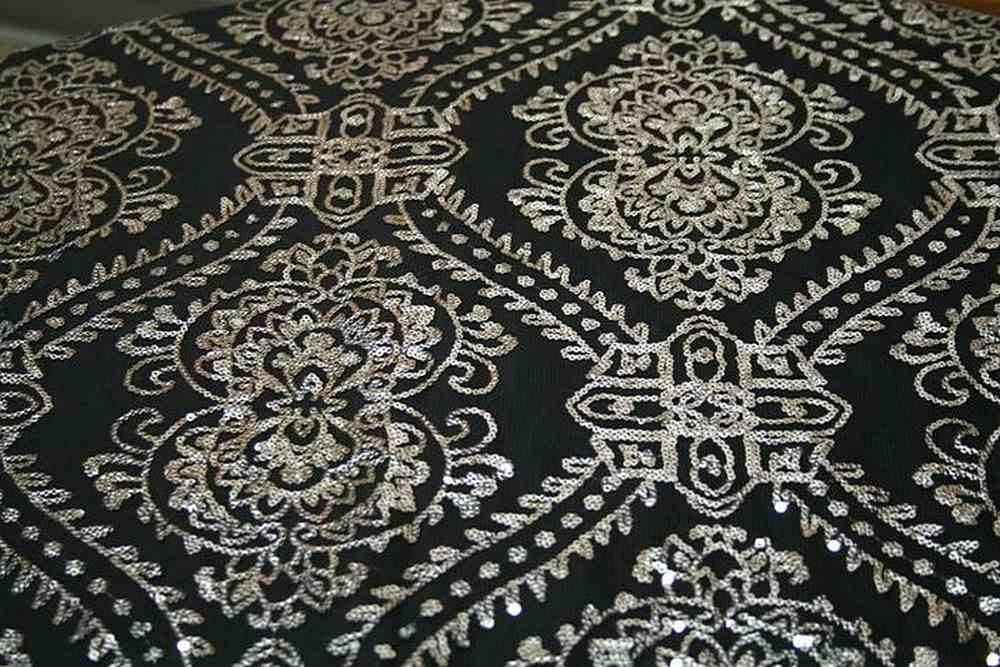 white-silver GLITTER Sequin Fabric by the Yard - 58 Inch Wide