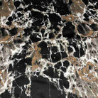 Black/Gold GRANITE - Digital Print Satin Fabric - Cotton Hand - 58 Inch. in Width Fabric by the Yard - 58 Inch Wide