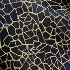 Navy/Gold Gravel Metallic Jacquard Embroidery Fabric by the Yard - 58 Inch Wide