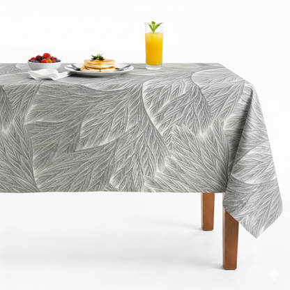 Garden Jacquard Dining Tablecloth Linen - Silver