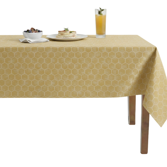 Gastonia Jacquard Tablecloth-Gold