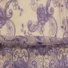 Lilac HILTON Embroidered Mesh Fabric. Lace Netting Material 54 Inch in Width Fabric by the Yard - 54 Inch Wide