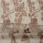 Blush HOLIDAY Embroidered Mesh Fabric. Lace Netting Material 54 Inch in Width Fabric by the Yard - 54 Inch Wide