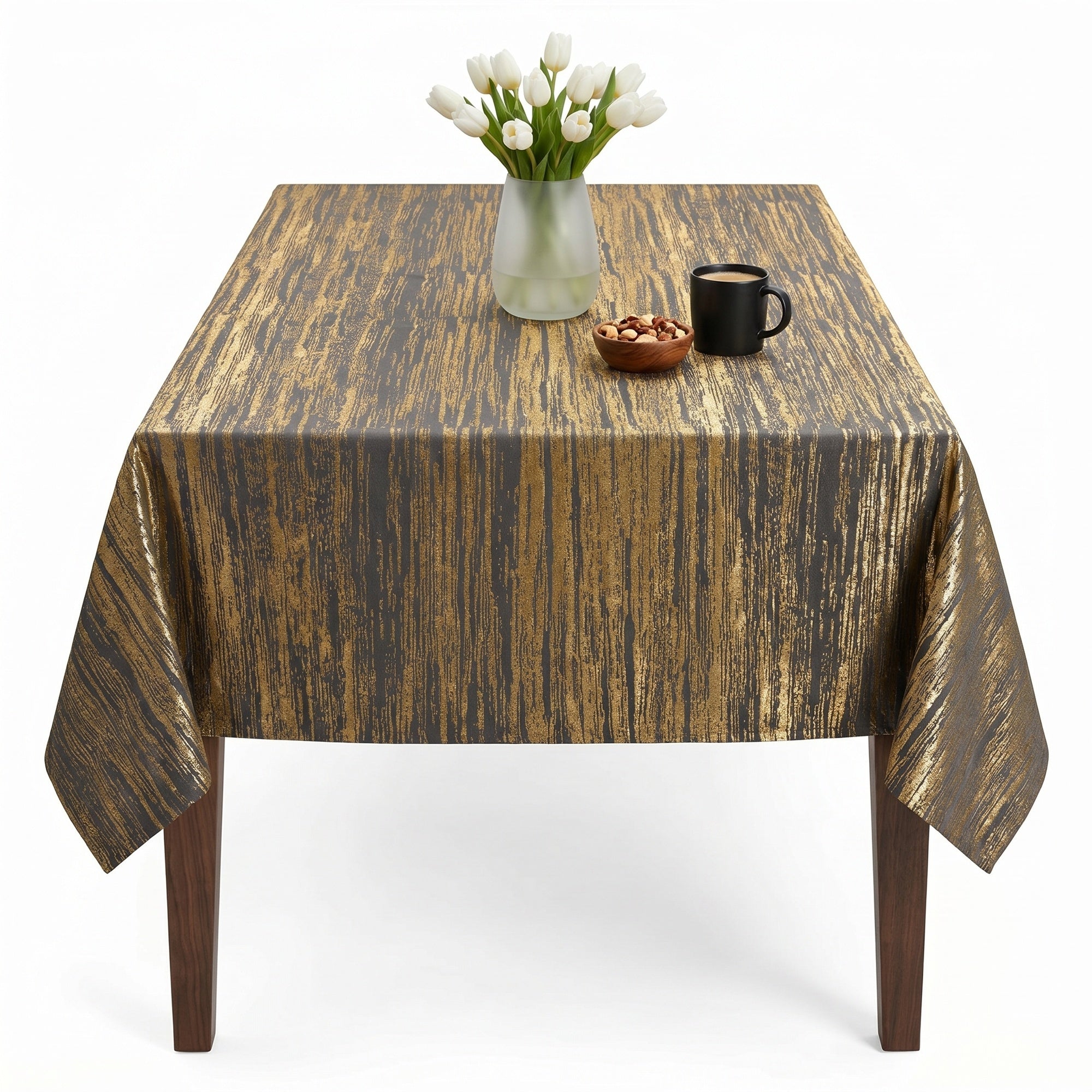 Inline Black Gold Tablecloth