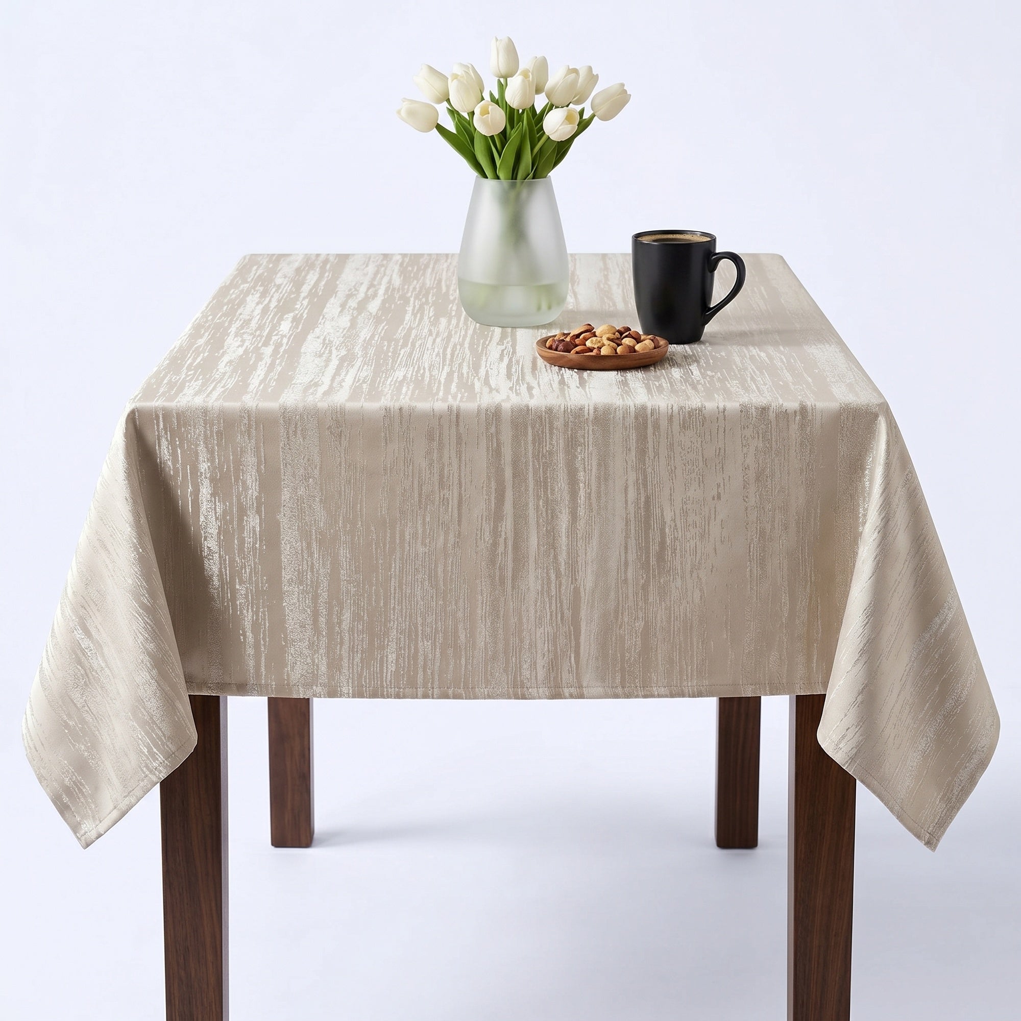 Inline White Tablecloth
