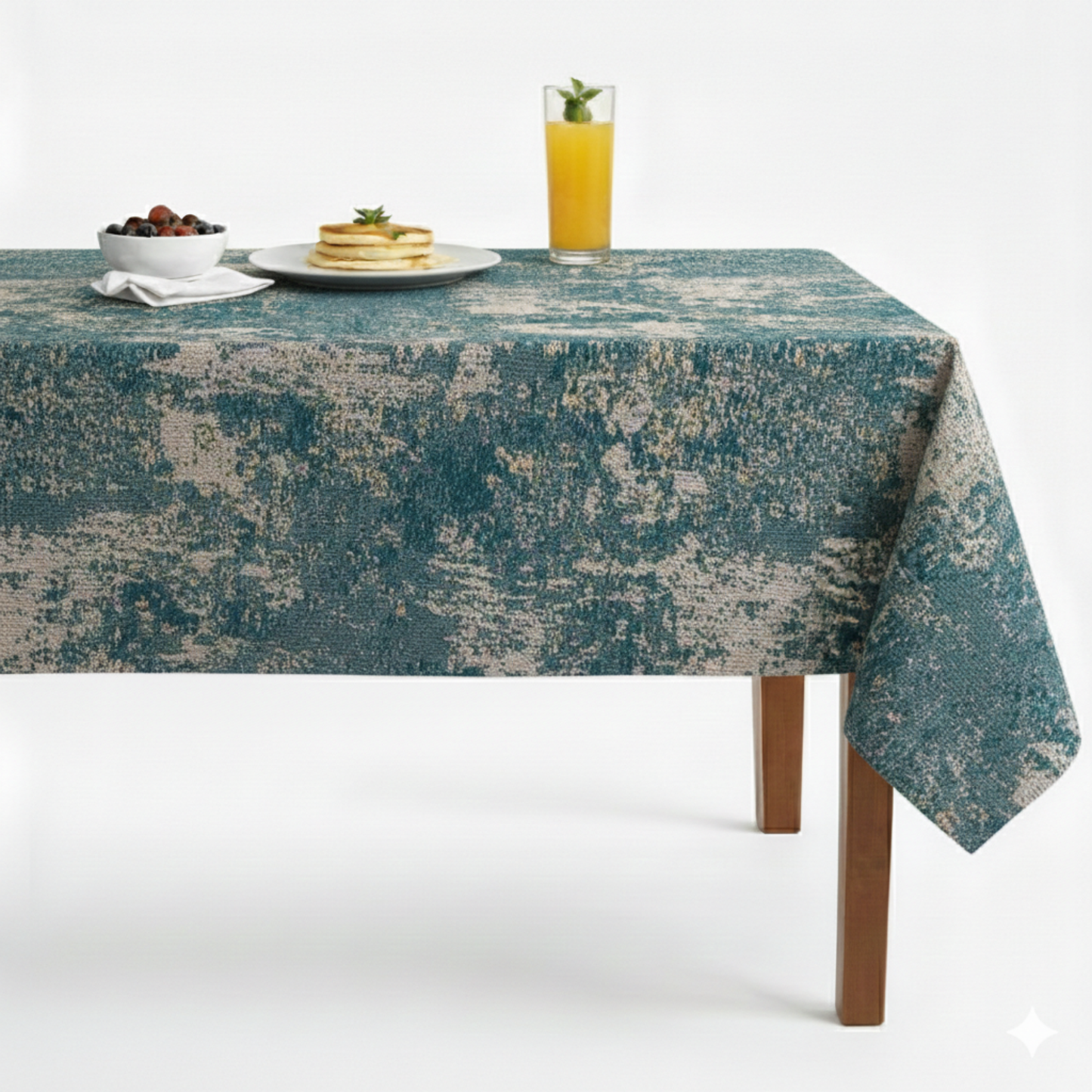 Stardust Metallic Jacquard Tablecloth - Green