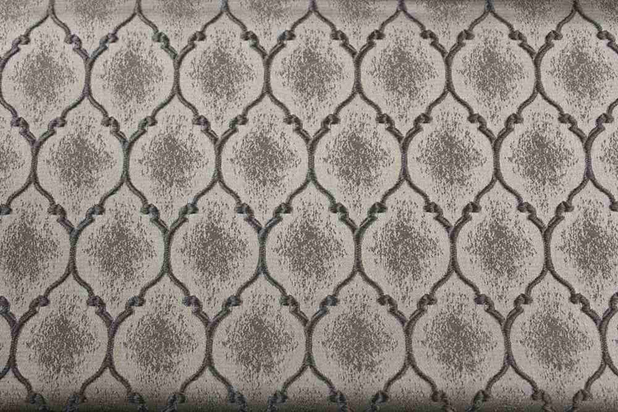 Silver Ladino Jacquard Fabric by the Yard - 55 Inch Wide