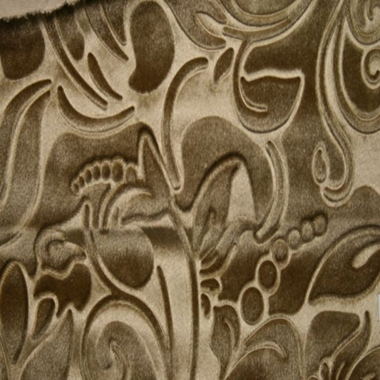 Brocade Scroll Velvet Fabric