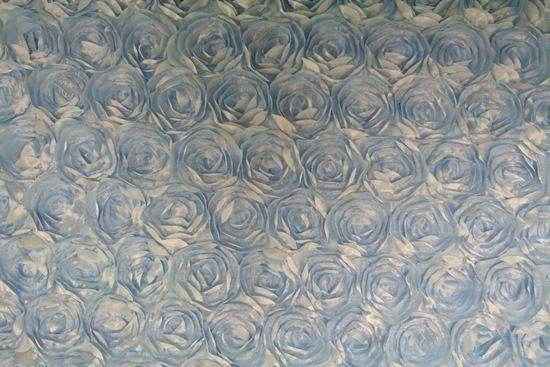 ice-blue LOVEABLE Embroidered Taffeta Fabric by the Yard - 54 Inch Wide