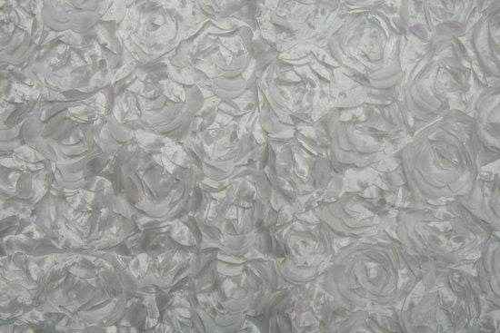 white-1 LOVEABLE Embroidered Taffeta Fabric by the Yard - 54 Inch Wide