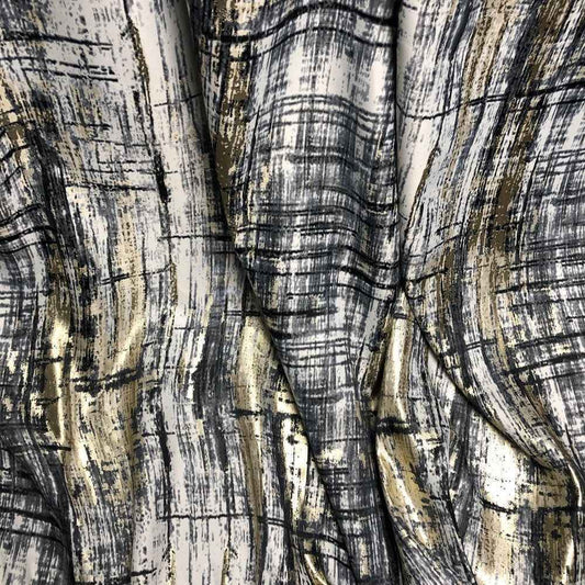 LYNSFIELD Jacquard Print Metallic - Tablecloth - Ebony - Cut by the Yard