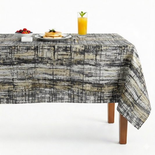 Lynsfield Metallic Jacquard Tablecloths - Ebony