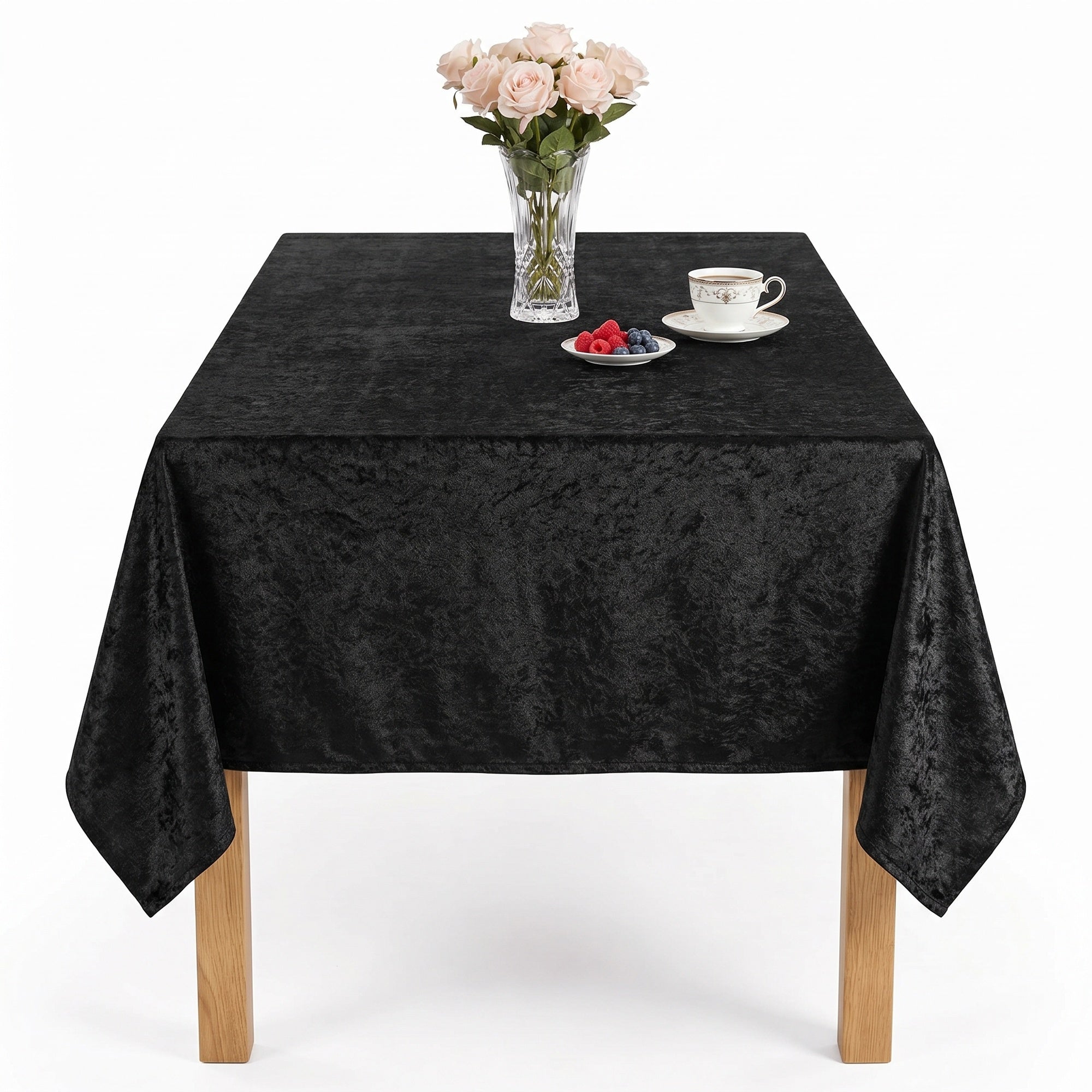 Luxurious Black Tablecloth