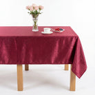 Luxurious Burgundy Tablecloth