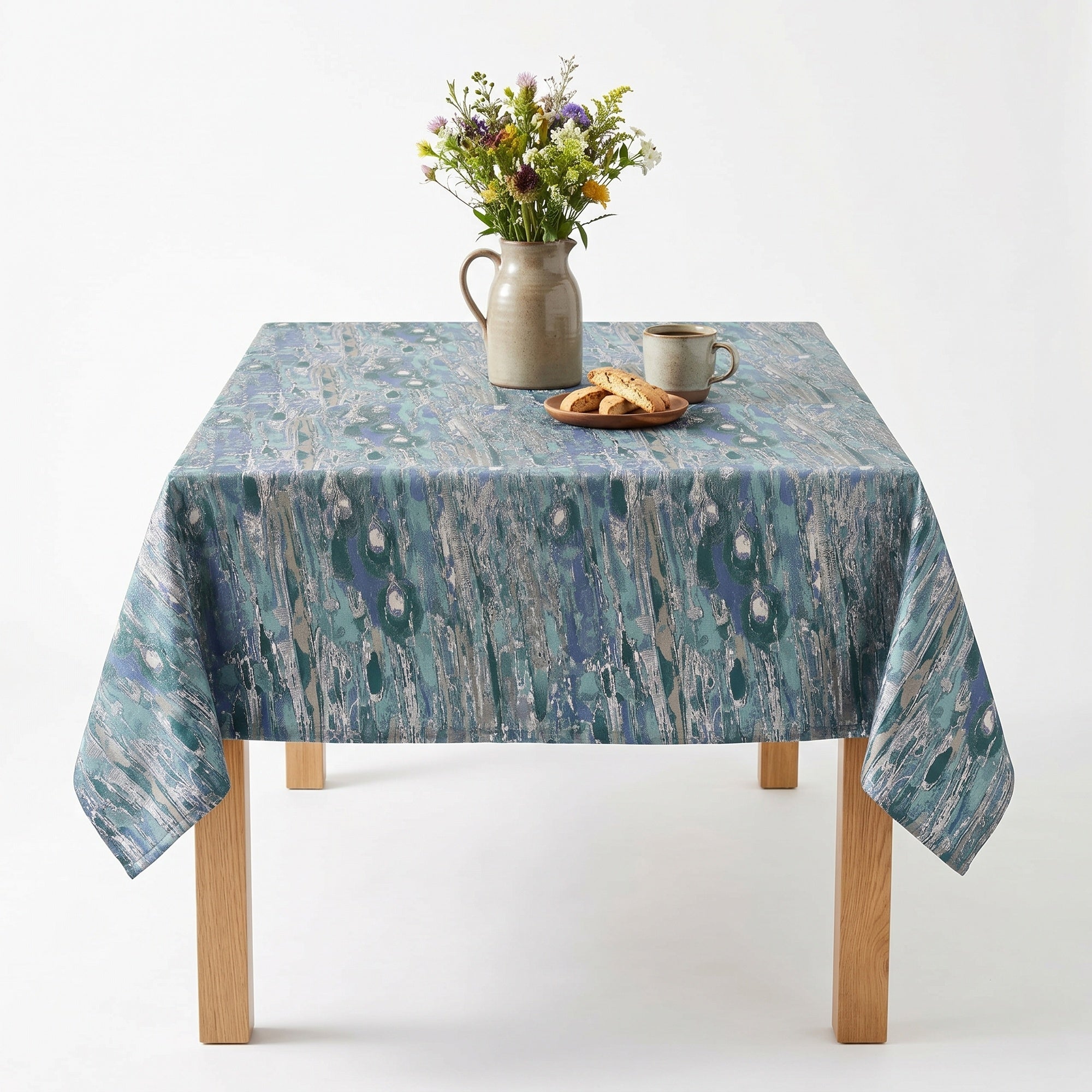 Lynn Aqua Tablecloth