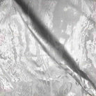 White Mahwah Metallic Marbleized Fabric - 54 Inch. in Width Fabric by the Yard - 54 Inch Wide