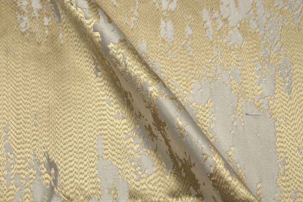 white-gold MARMORE Jacquard Fabric by the Yard - 118 Inch Wide
