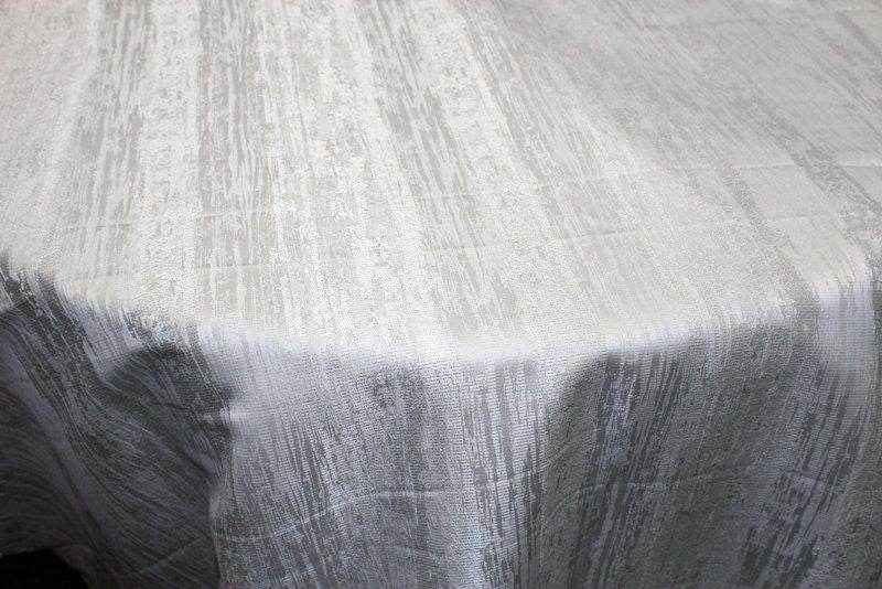 white MINIRAL Jacquard Metallic Fabric by the Yard - 54 Inch Wide
