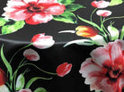 Tropical Printed Tablecloth – Rose/black