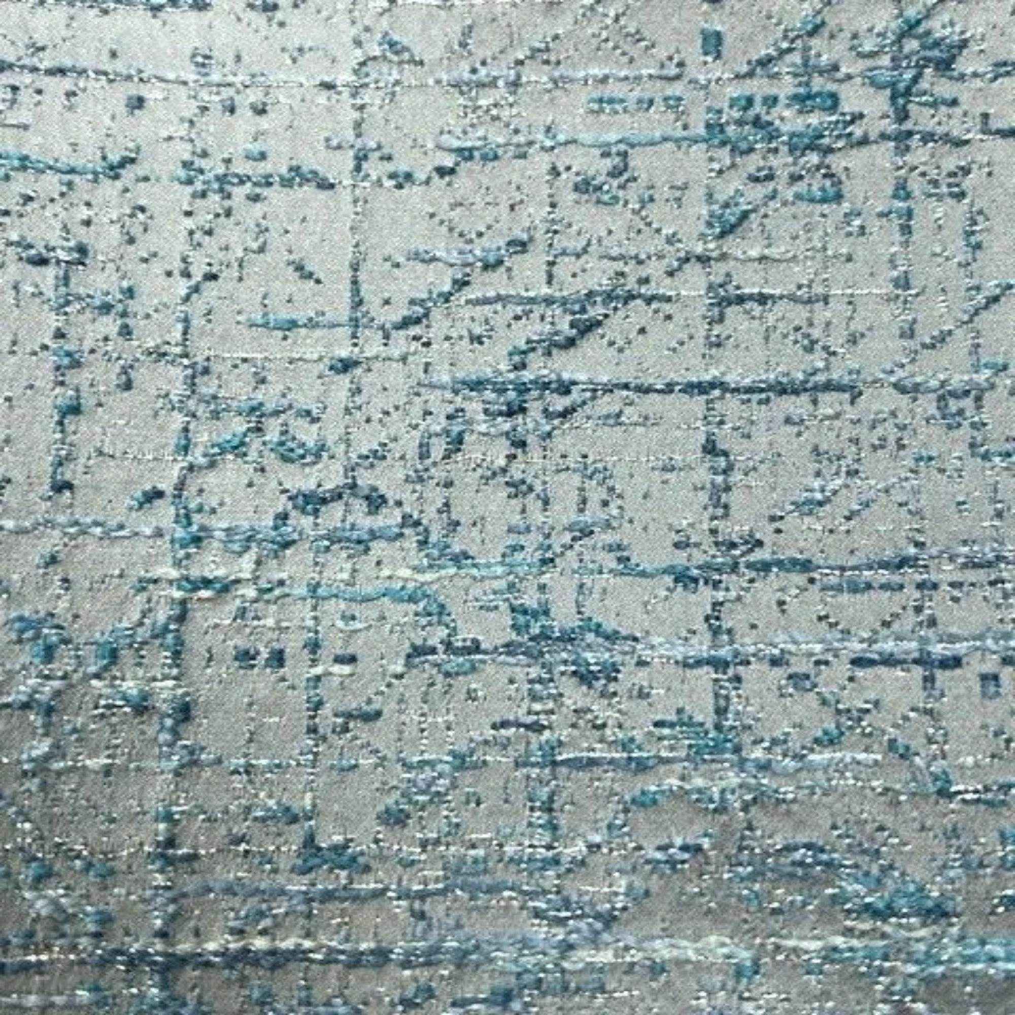 Blue Mumbai Sparkling Jacquard Fabric with Glitzy Yarn Fabric by the Yard - 118 Inch Wide