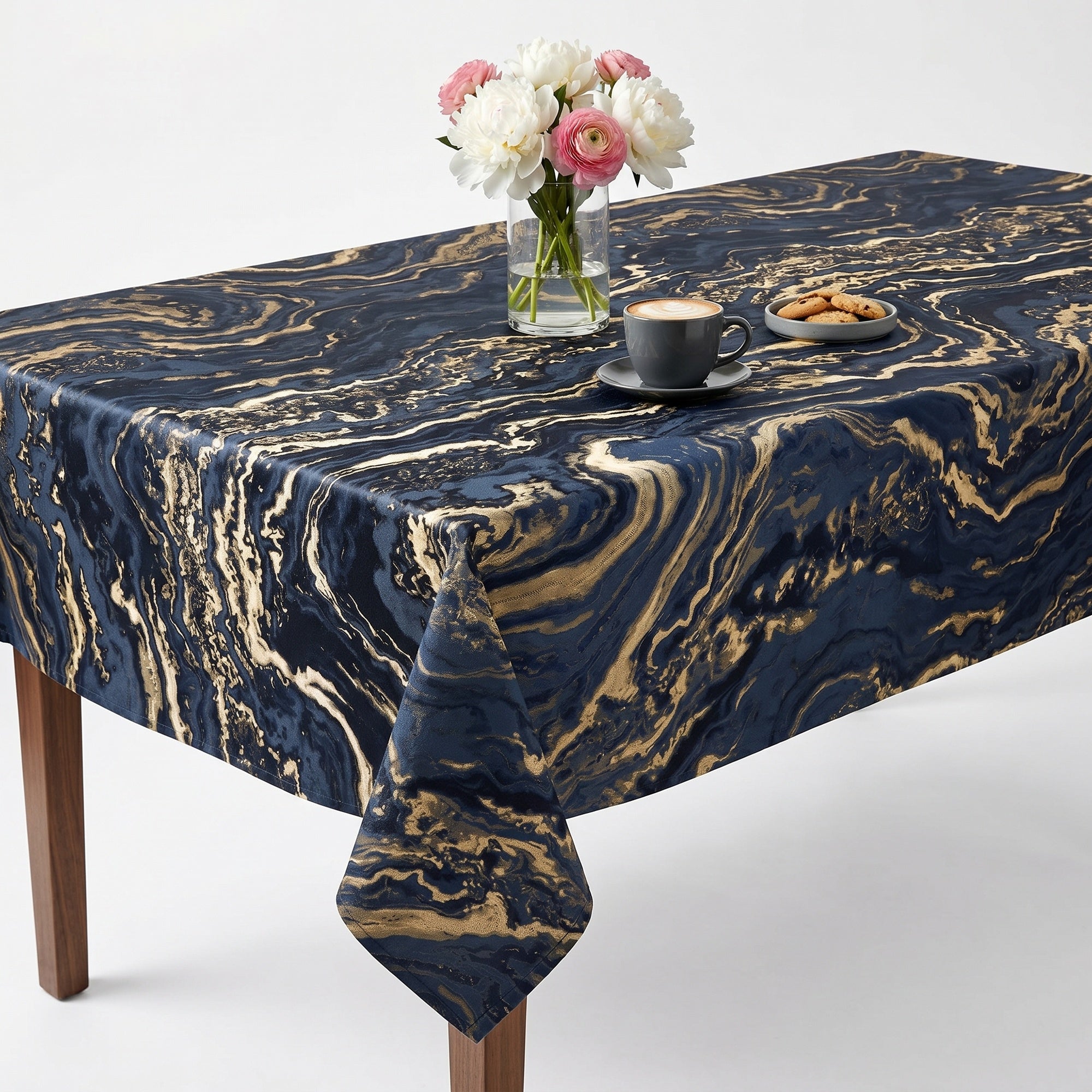 Mahwah Black Gold Tablecloth