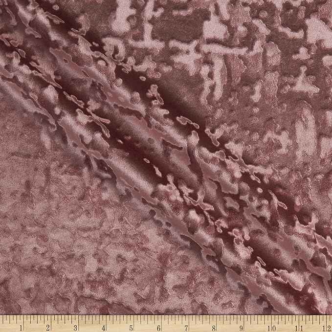 Mauve Abstract Crushed Velvet - Custom Tablecloths