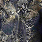Navy Delhi Metallic Flower Jacquard - Custom Tablecloths