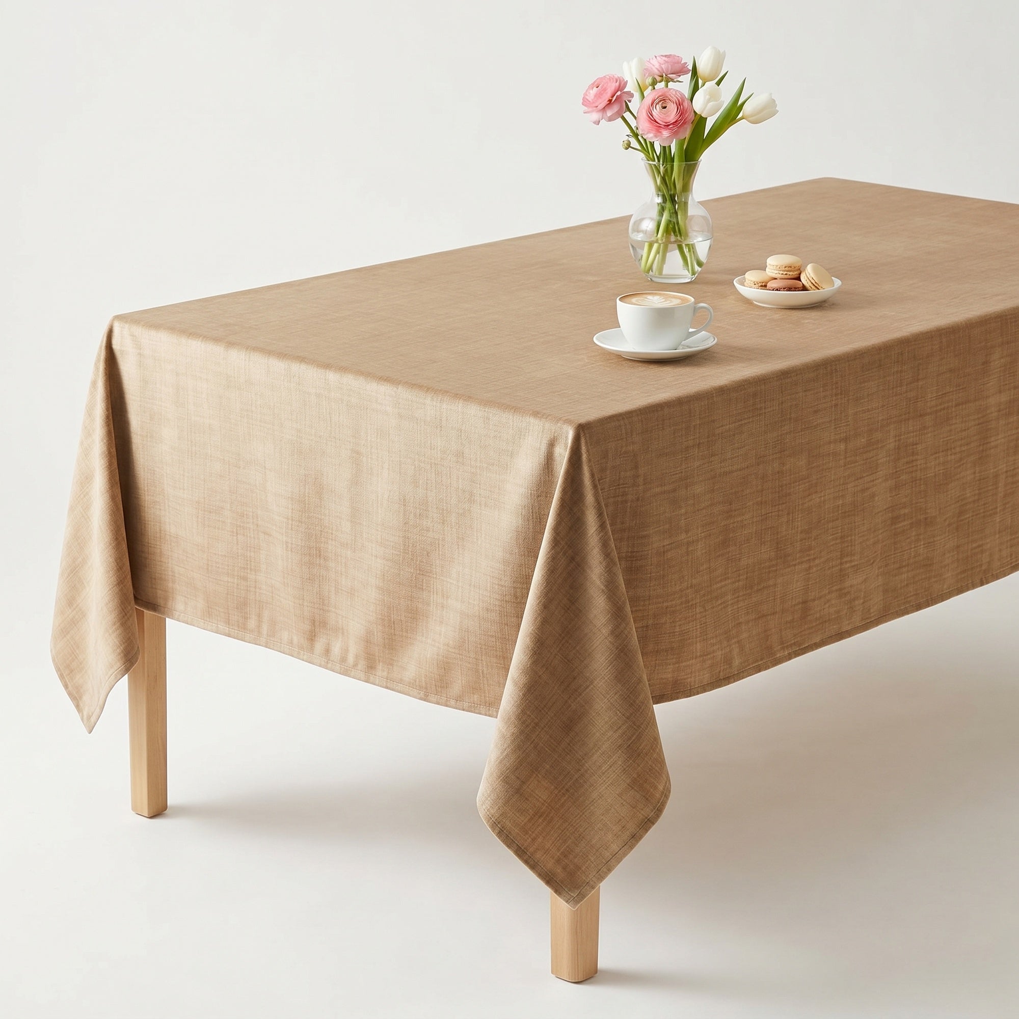 Newport Beach Beige Tablecloth