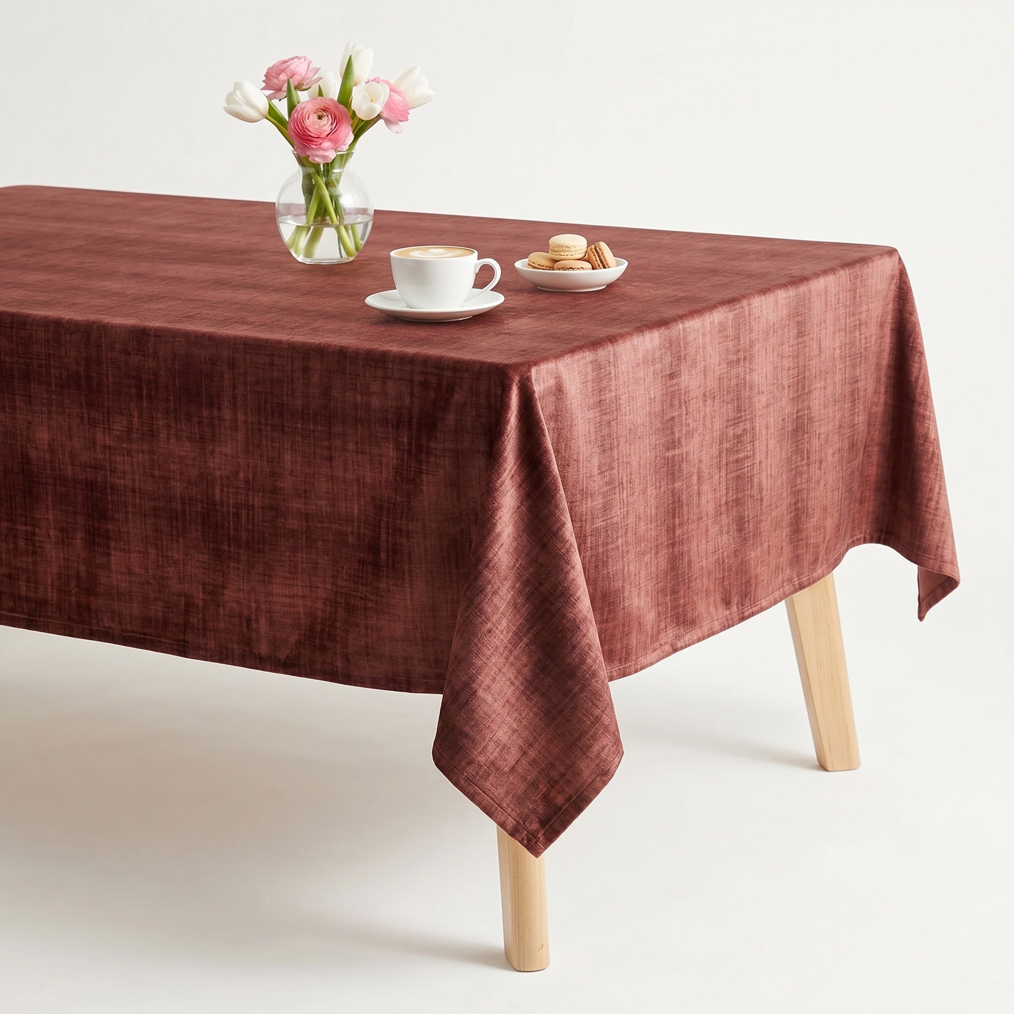 Newport Beach Burgundy Tablecloth