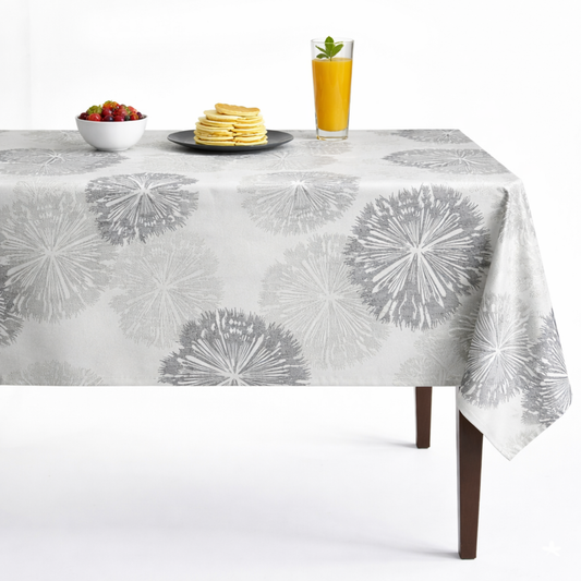 Allium Jacquard Tablecloth - Onyx