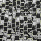 Onyx PATIO Jacquard Print Metallic Fabric by the Yard - 118 Inch Wide