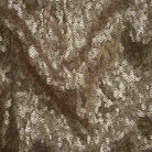Champagne QUINCY Sequin Fabric on Mesh Material Fabric by the Yard - 52 Inch Wide