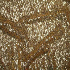 Gold QUINCY Sequin Fabric on Mesh Material Fabric by the Yard - 52 Inch Wide