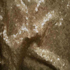 Mocha QUINCY Sequin Fabric on Mesh Material Fabric by the Yard - 52 Inch Wide